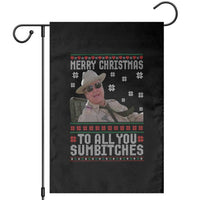 Merry Christmas To All You Sumbitches Garden Flag Funny Ugly Xmas Retro 80s Movie - Wonder Print Shop