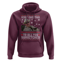 Merry Christmas To All You Sumbitches Hoodie Funny Ugly Xmas Retro 80s Movie - Wonder Print Shop
