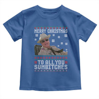 Merry Christmas To All You Sumbitches Toddler T Shirt Funny Ugly Xmas Retro 80s Movie - Wonder Print Shop