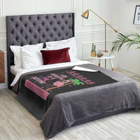 I Am Dreaming Of A Pink Christmas Throw Blanket Family Trip Santa Flamingo Palm Tree Ugly Xmas - Wonder Print Shop