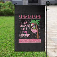 I Am Dreaming Of A Pink Christmas Garden Flag Family Trip Santa Flamingo Palm Tree Ugly Xmas - Wonder Print Shop