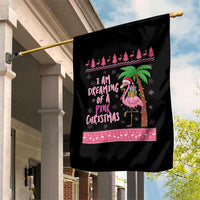 I Am Dreaming Of A Pink Christmas Garden Flag Family Trip Santa Flamingo Palm Tree Ugly Xmas - Wonder Print Shop