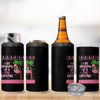 I Am Dreaming Of A Pink Christmas 4 in 1 Can Cooler Tumbler Family Trip Santa Flamingo Palm Tree Ugly Xmas - Wonder Print Shop