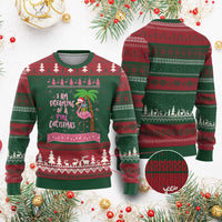 I Am Dreaming Of A Pink Xmas Ugly Christmas Sweater Family Trip Santa Flamingo Palm Tree Ugly Xmas - Wonder Print Shop