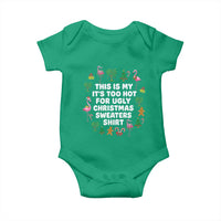 Too Hot For Ugly Christmas Sweaters Baby Onesie Funny Xmas Family Flamingo - Wonder Print Shop