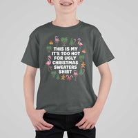 Too Hot For Ugly Christmas Sweaters T Shirt For Kid Funny Xmas Family Flamingo - Wonder Print Shop