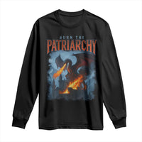 Vintage 90s Feminism Dragon Long Sleeve Shirt Burn the Patriarchy - Wonder Print Shop