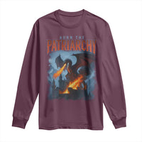 Vintage 90s Feminism Dragon Long Sleeve Shirt Burn the Patriarchy - Wonder Print Shop