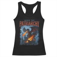 Vintage 90s Feminism Dragon Racerback Tank Top Burn the Patriarchy - Wonder Print Shop