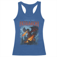 Vintage 90s Feminism Dragon Racerback Tank Top Burn the Patriarchy - Wonder Print Shop
