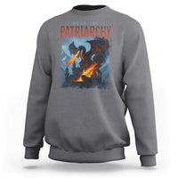 Vintage 90s Feminism Dragon Sweatshirt Burn the Patriarchy - Wonder Print Shop