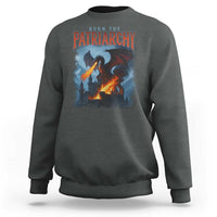 Vintage 90s Feminism Dragon Sweatshirt Burn the Patriarchy - Wonder Print Shop