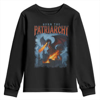 Vintage 90s Feminism Dragon Youth Sweatshirt Burn the Patriarchy - Wonder Print Shop