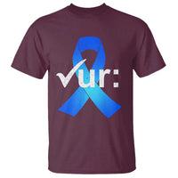 Colon Cancer Awareness T Shirt Blue Ribbon Colonoscopy Colorectal