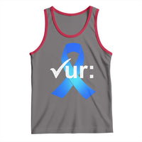 Colon Cancer Awareness Tank Top Blue Ribbon Colonoscopy Colorectal
