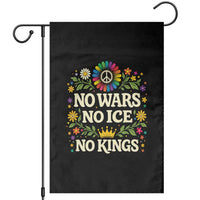 No Wars No ICE No Kings Garden Flag Floral Resist Anti War Protest