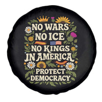 No Wars No ICE No Kings Spare Tire Cover Floral Resist No Kings In America Protest