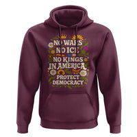 No Wars No ICE No Kings Hoodie Floral Resist No Kings In America Protest