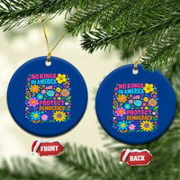 No Kings In America Protest Democraty Ceramic Ornament Floral Resist