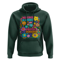No Kings In America Protest Democraty Hoodie Floral Resist