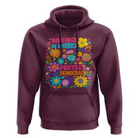No Kings In America Protest Democraty Hoodie Floral Resist