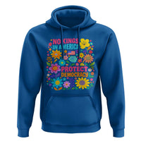 No Kings In America Protest Democraty Hoodie Floral Resist
