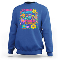 No Kings In America Protest Democraty Sweatshirt Floral Resist