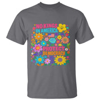No Kings In America Protest Democraty T Shirt Floral Resist