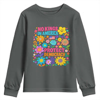 No Kings In America Protest Democraty Youth Sweatshirt Floral Resist