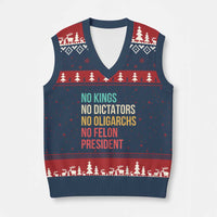 No Kings V-Neck Knit Sweater Vest Retro Resistance