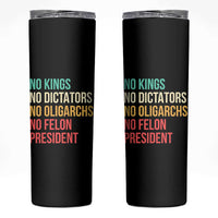 No Kings Skinny Tumbler Retro Resistance