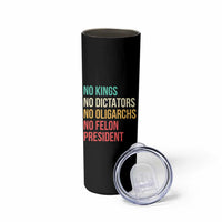 No Kings Skinny Tumbler Retro Resistance