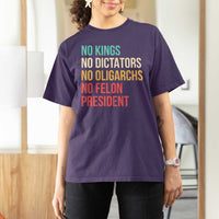 No Kings T Shirt For Women Retro Resistance
