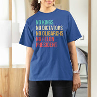 No Kings T Shirt For Women Retro Resistance