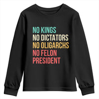 No Kings Youth Sweatshirt Retro Resistance