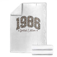 1986 Retro Birthday Throw Blanket 40 Year Old Leopard 40th Birthday Gifts For Women