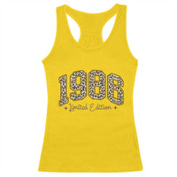 1986 Retro Birthday Racerback Tank Top 40 Year Old Leopard 40th Birthday Gifts For Women
