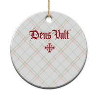 Catholic Knights Templar Cross Ceramic Ornament Crusader Deus Vult