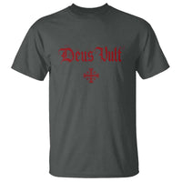 Catholic Knights Templar Cross T Shirt Crusader Deus Vult