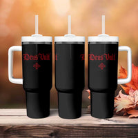 Catholic Knights Templar Cross Tumbler With Handle Crusader Deus Vult