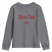 Catholic Knights Templar Cross Youth Sweatshirt Crusader Deus Vult