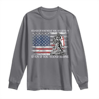 Catholic Knight Templar Long Sleeve Shirt American Flag Crusader Cross
