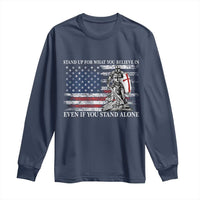 Catholic Knight Templar Long Sleeve Shirt American Flag Crusader Cross
