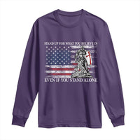Catholic Knight Templar Long Sleeve Shirt American Flag Crusader Cross