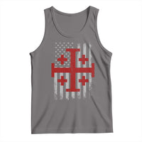 Catholic Crusader Cross Tank Top Knight Templar Patriotic American Flag