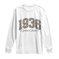 1936 Retro Birthday Long Sleeve Shirt 90 Year Old Leopard 90th Birthday Gifts For Women