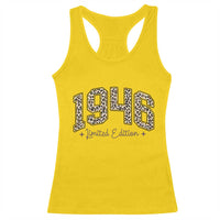 1946 Retro Birthday Racerback Tank Top 80 Year Old Leopard 80th Birthday Gifts For Women
