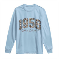 1956 Retro Birthday Long Sleeve Shirt 70 Year Old Leopard 70th Birthday Gifts For Women