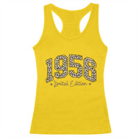 1956 Retro Birthday Racerback Tank Top 70 Year Old Leopard 70th Birthday Gifts For Women