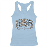 1956 Retro Birthday Racerback Tank Top 70 Year Old Leopard 70th Birthday Gifts For Women